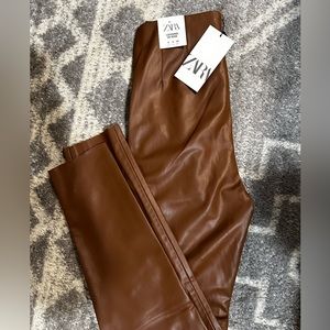 Zara Faux leather jeggings